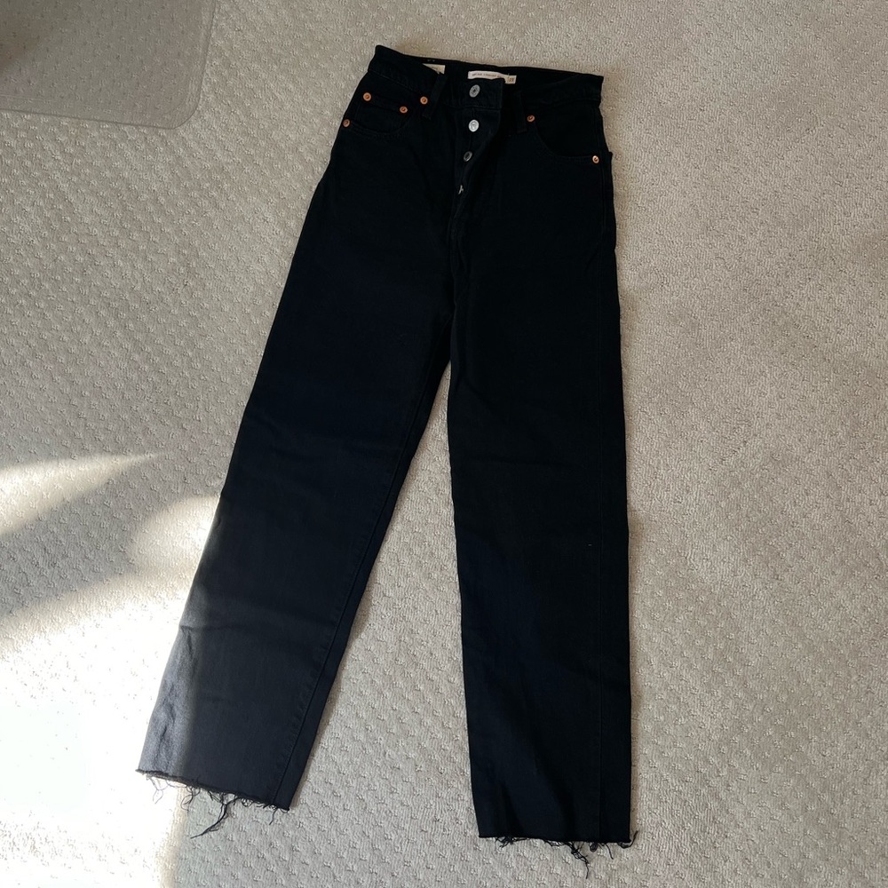 Levi's Black Straight Leg Jeans